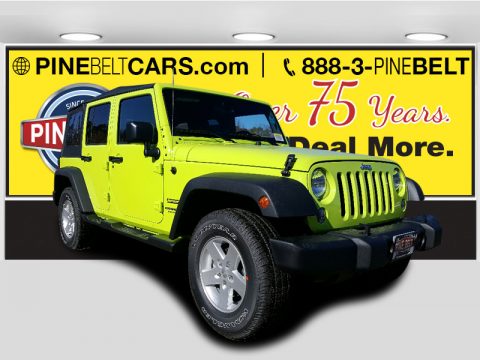 Hypergreen Jeep Wrangler Unlimited Sport 4x4.  Click to enlarge.
