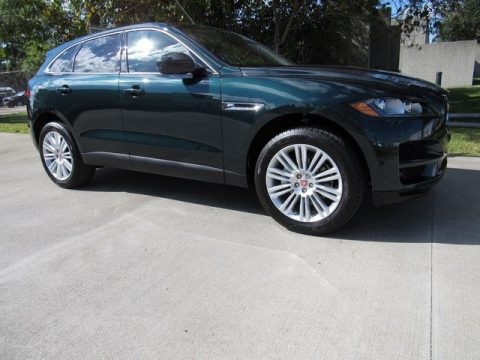 British Racing Green Jaguar F-PACE 20d AWD Premium.  Click to enlarge.