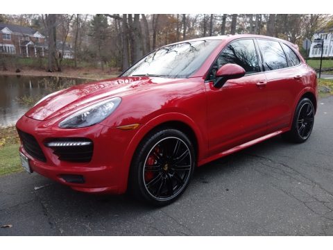 Carmine Red Porsche Cayenne Turbo.  Click to enlarge.