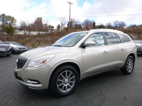 Champagne Silver Metallic Buick Enclave Leather AWD.  Click to enlarge.