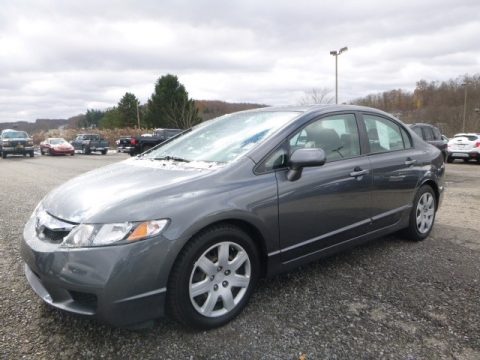 Polished Metal Metallic Honda Civic LX Sedan.  Click to enlarge.