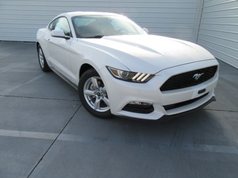 White Platinum Ford Mustang V6 Coupe.  Click to enlarge.