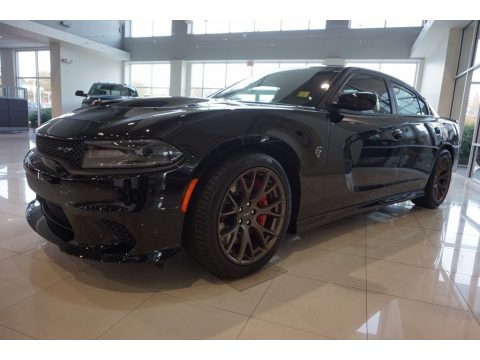 Pitch-Black Dodge Charger SRT Hellcat.  Click to enlarge.