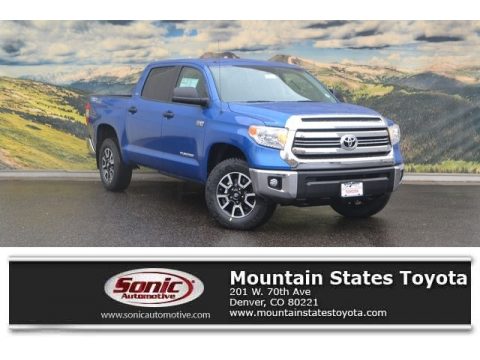 Blazing Blue Pearl Toyota Tundra SR5 CrewMax 4x4.  Click to enlarge.