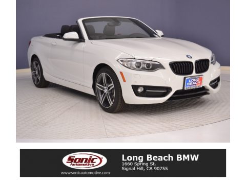 Alpine White BMW 2 Series 230i Convertible.  Click to enlarge.