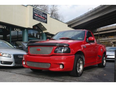 Bright Red Ford F150 SVT Lightning.  Click to enlarge.