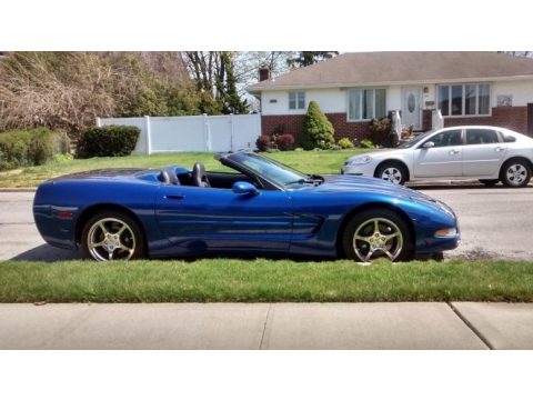 Electron Blue Metallic Chevrolet Corvette Convertible.  Click to enlarge.