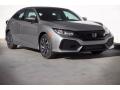 Front 3/4 View of 2017 Honda Civic LX Hatchback #1