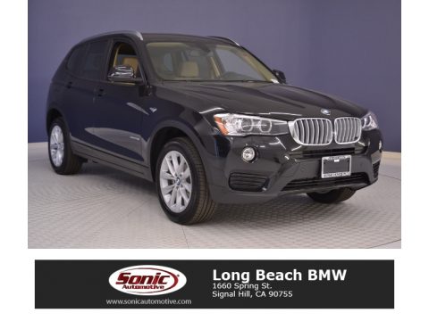 Black Sapphire Metallic BMW X3 sDrive28i.  Click to enlarge.