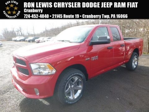 Flame Red Ram 1500 Express Quad Cab 4x4.  Click to enlarge.