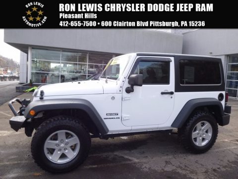 Bright White Jeep Wrangler Sport 4x4.  Click to enlarge.