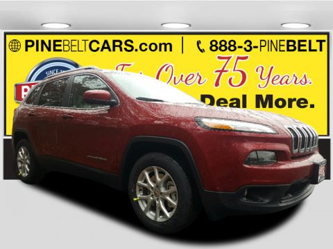 Deep Cherry Red Crystal Pearl Jeep Cherokee Latitude 4x4.  Click to enlarge.