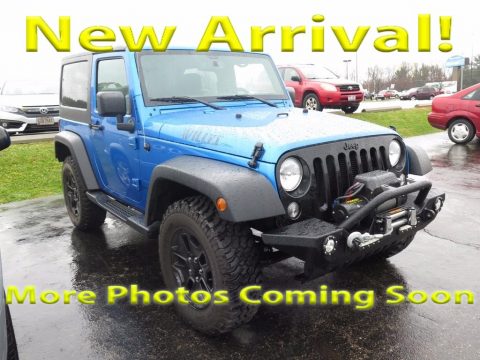 Hydro Blue Pearl Jeep Wrangler Sport 4x4.  Click to enlarge.