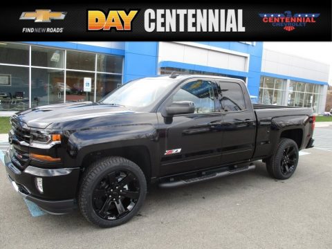 Black Chevrolet Silverado 1500 LT Double Cab 4x4.  Click to enlarge.