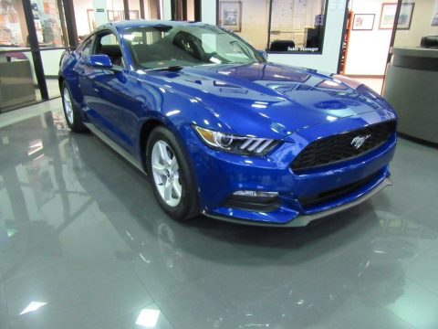 Lightning Blue Ford Mustang V6 Coupe.  Click to enlarge.