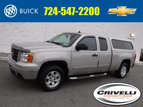 Silver Birch Metallic GMC Sierra 1500 SLE Extended Cab 4x4.  Click to enlarge.