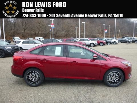 Ruby Red Ford Focus SEL Sedan.  Click to enlarge.