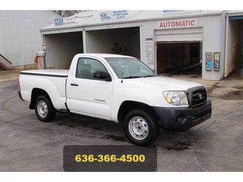 Super White Toyota Tacoma Regular Cab.  Click to enlarge.