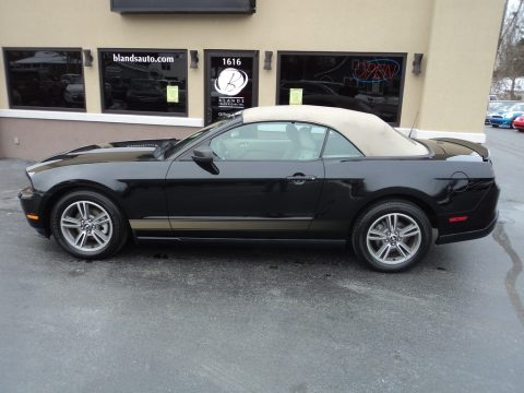 Black Ford Mustang V6 Convertible.  Click to enlarge.