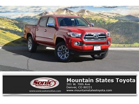 Barcelona Red Metallic Toyota Tacoma Limited Double Cab 4x4.  Click to enlarge.