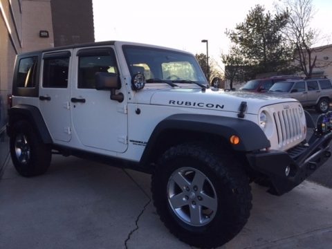 Stone White Jeep Wrangler Unlimited Rubicon 4x4.  Click to enlarge.