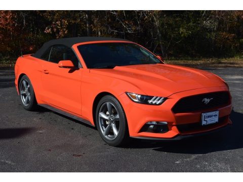 Competition Orange Ford Mustang V6 Convertible.  Click to enlarge.