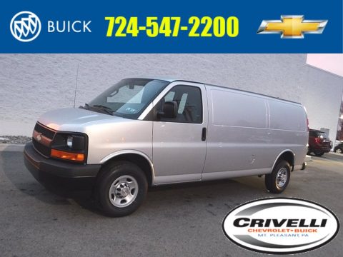 Silver Ice Metallic Chevrolet Express 2500 Cargo Extended WT.  Click to enlarge.