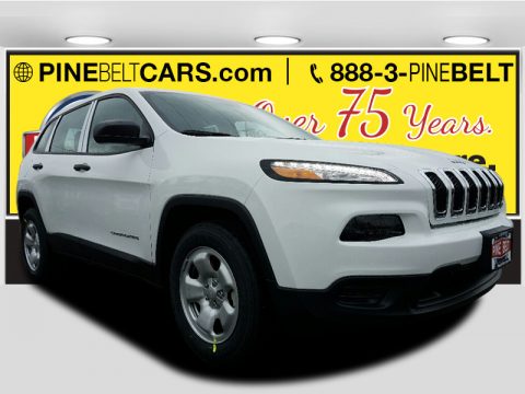 Bright White Jeep Cherokee Sport 4x4.  Click to enlarge.