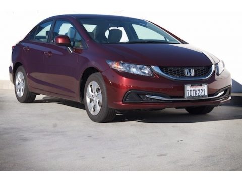 Crimson Red Pearl Honda Civic LX Sedan.  Click to enlarge.