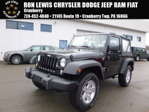 Black Jeep Wrangler Sport 4x4.  Click to enlarge.