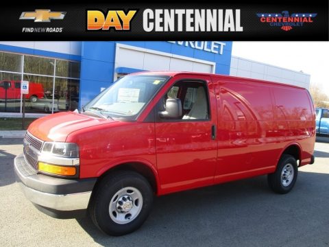 Red Hot Chevrolet Express 2500 Cargo WT.  Click to enlarge.