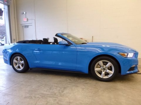 Grabber Blue Ford Mustang V6 Convertible.  Click to enlarge.