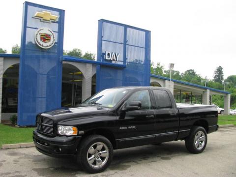 Black Dodge Ram 1500 Laramie Quad Cab 4x4.  Click to enlarge.