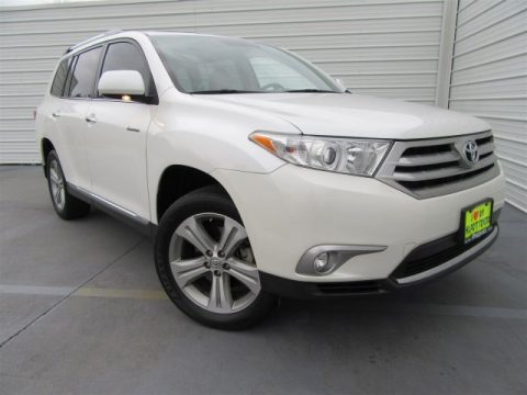 Blizzard White Pearl Toyota Highlander Limited.  Click to enlarge.