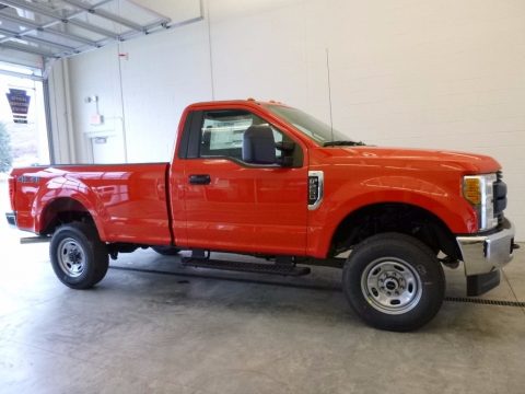 Race Red Ford F250 Super Duty XL Regular Cab 4x4.  Click to enlarge.
