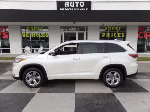 Blizzard Pearl Toyota Highlander Limited AWD.  Click to enlarge.