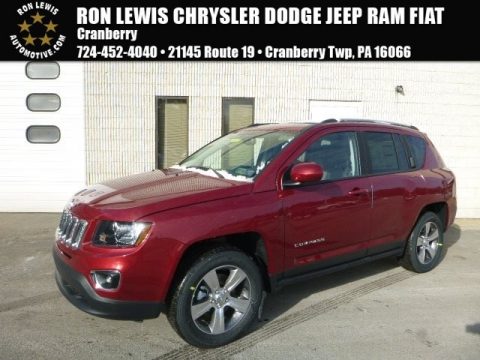Deep Cherry Red Crystal Pearl Jeep Compass High Altitude 4x4.  Click to enlarge.
