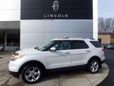 White Platinum Tri-Coat Ford Explorer Limited 4WD.  Click to enlarge.
