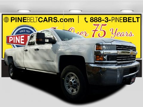 Summit White Chevrolet Silverado 3500HD Work Truck Double Cab.  Click to enlarge.