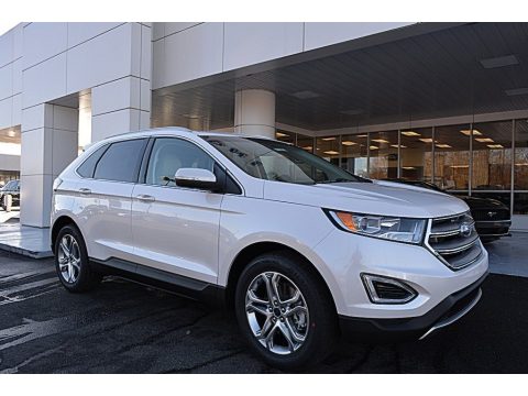 White Platinum Metallic Ford Edge Titanium.  Click to enlarge.