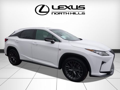 Ultra White Lexus RX 350 F Sport AWD.  Click to enlarge.