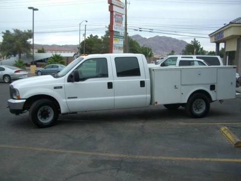 Oxford White Ford F350 Super Duty XL Crew Cab Chassis Commercial.  Click to enlarge.