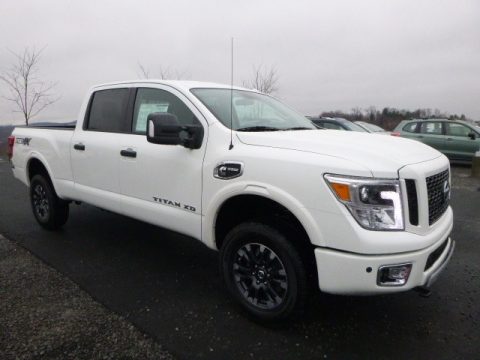 Glacier White Nissan TITAN XD PRO-4X Crew Cab 4x4. Click to enlarge. Glacier White Nissan TITAN XD PRO-4X Crew Cab 4x4. Click to enlarge.