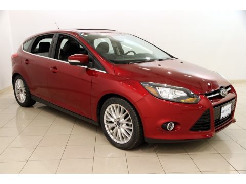 Ruby Red Ford Focus Titanium Hatchback.  Click to enlarge.