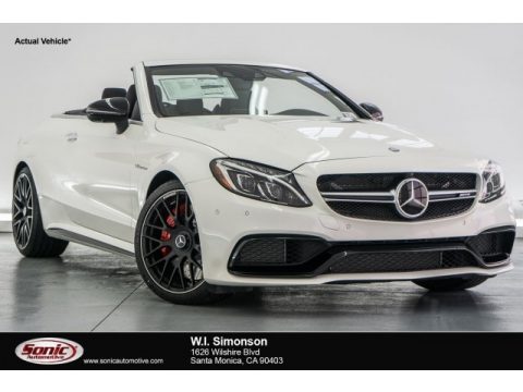 designo Diamond White Metallic Mercedes-Benz C 63 AMG S Cabriolet.  Click to enlarge.