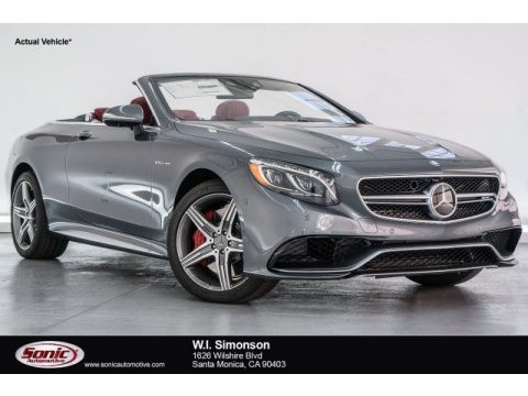 Selenite Grey Metallic Mercedes-Benz S 63 AMG 4Matic Cabriolet.  Click to enlarge.