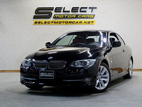Jet Black BMW 3 Series 328i Convertible.  Click to enlarge.