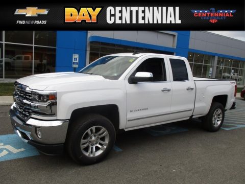 Summit White Chevrolet Silverado 1500 LTZ Double Cab 4x4.  Click to enlarge.