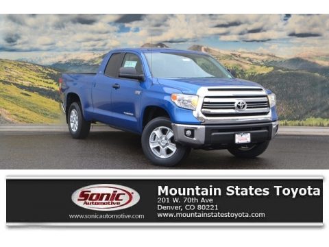 Blazing Blue Pearl Toyota Tundra SR5 Double Cab 4x4.  Click to enlarge.