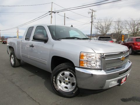 Silver Ice Metallic Chevrolet Silverado 1500 LT Extended Cab.  Click to enlarge.